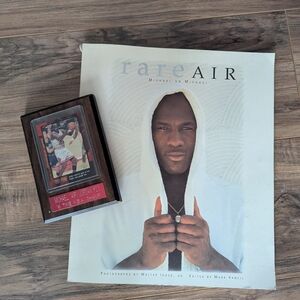 Michael Jordan "Rare Air" Book And Collectors Basketball Card. Vintage.